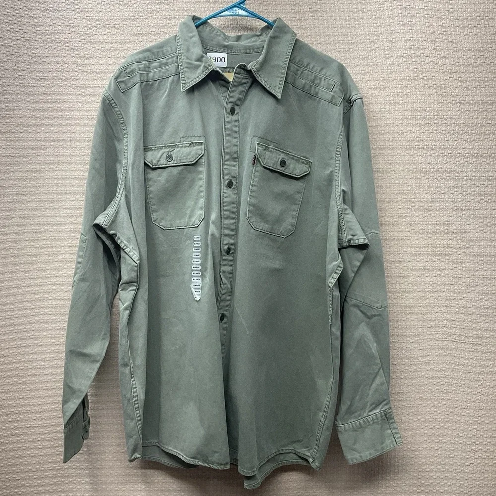 Levi Strauss & Co Jacket Mens XL Sage Green‎ Heavyweight Shirt Jacket